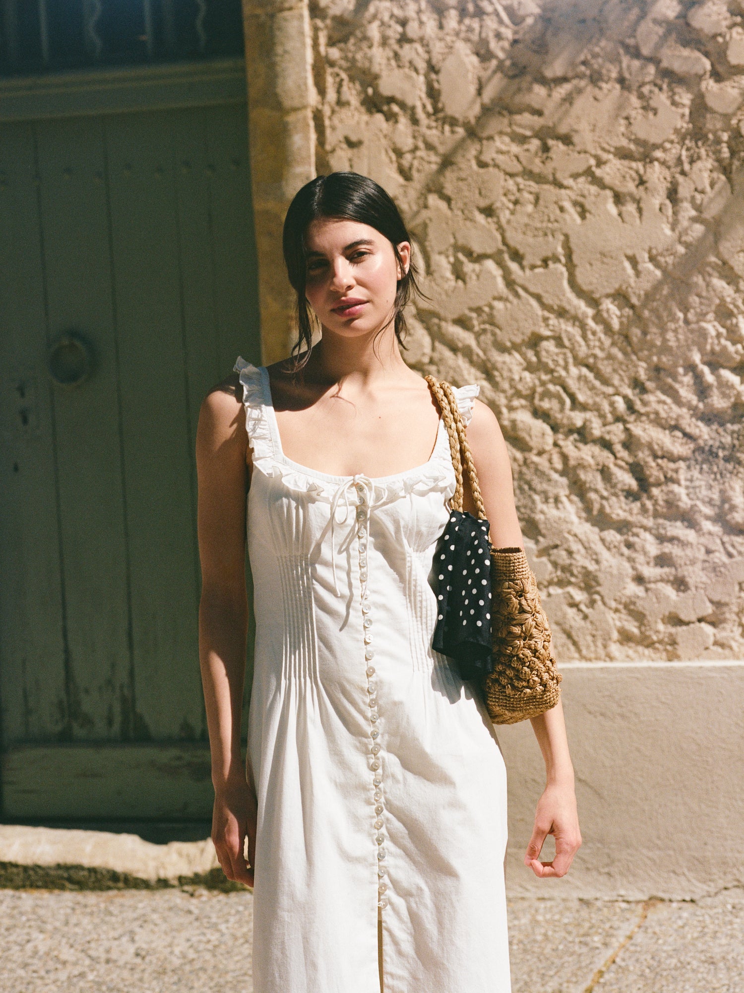 Robe MONIQUE - Uni Blanc