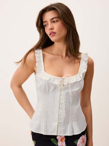 Top MONIA - Uni Blanc
