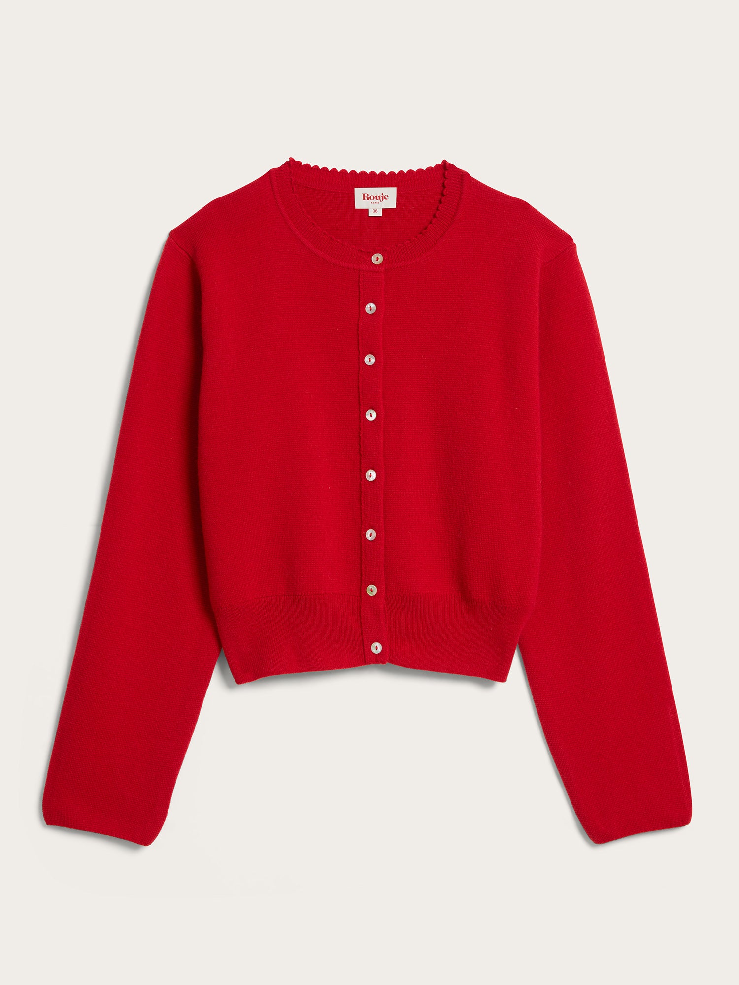 Cardigan NATHALIE - Uni Rouge