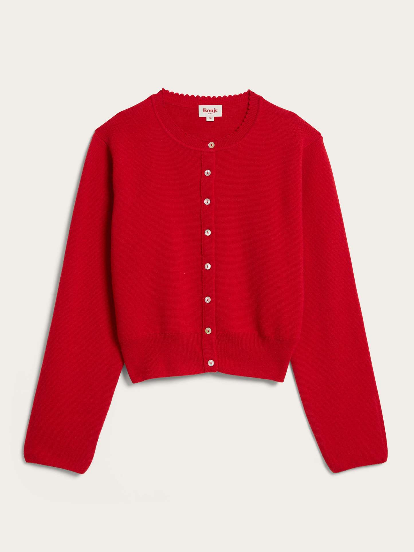Cardigan NATHALIE - Uni Rouge