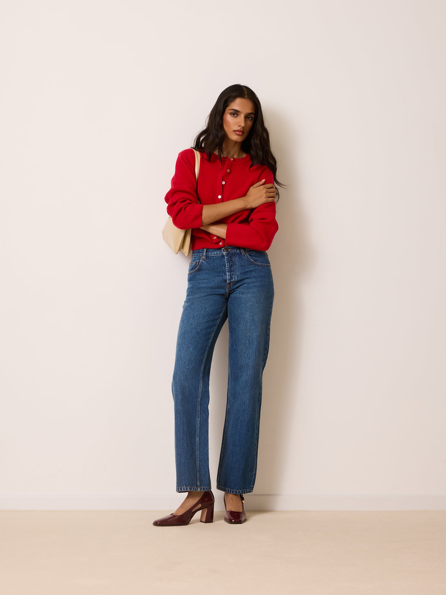 Cardigan NATHALIE - Uni Rouge