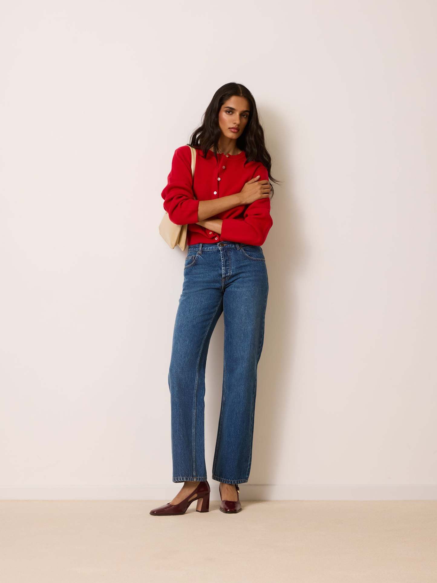 Cardigan NATHALIE - Uni Rouge