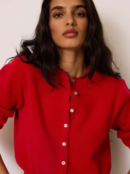Cardigan NATHALIE - Uni Rouge