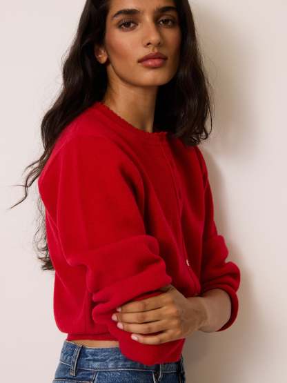 Cardigan NATHALIE - Uni Rouge