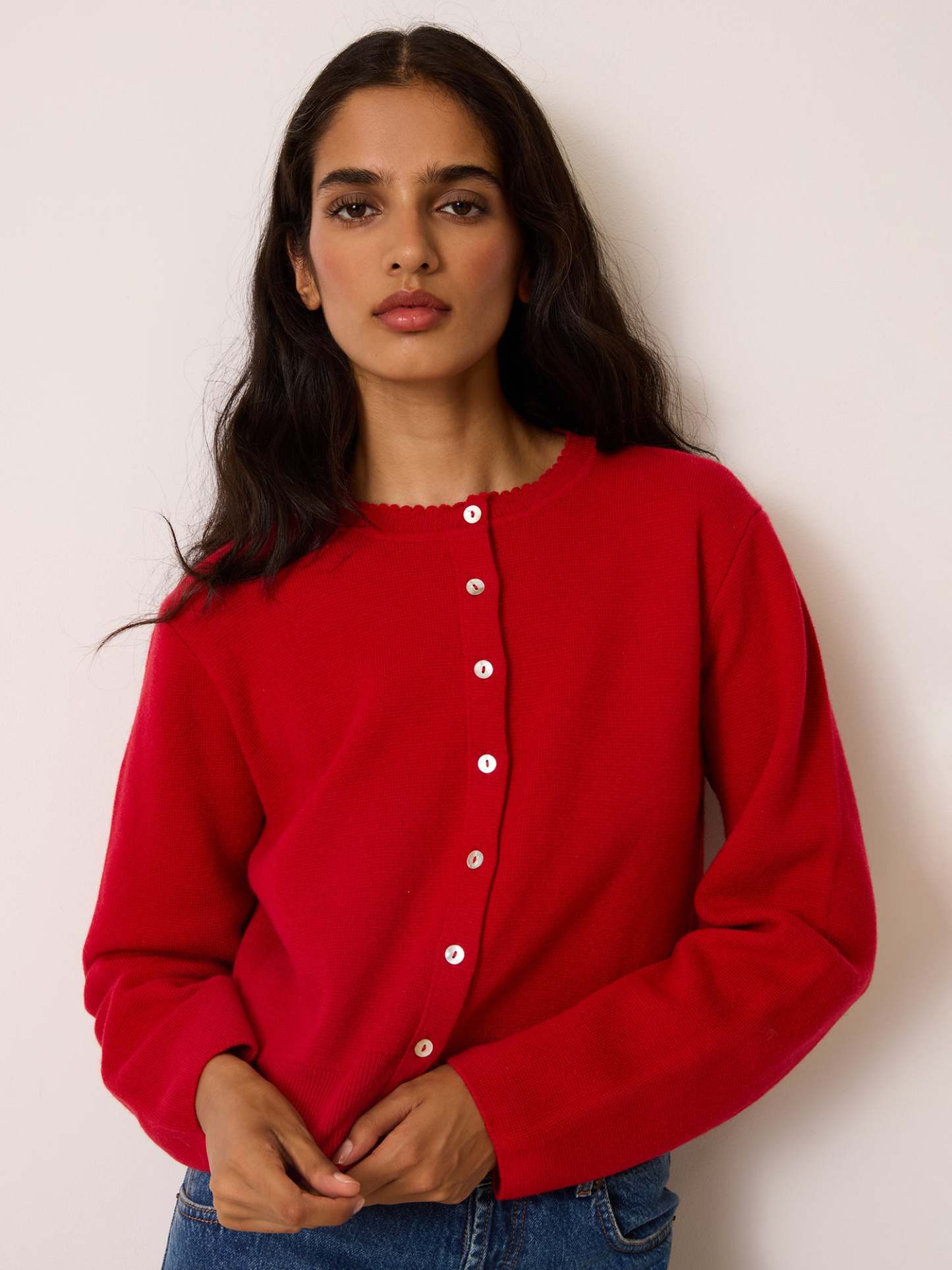 Cardigan NATHALIE - Uni Rouge