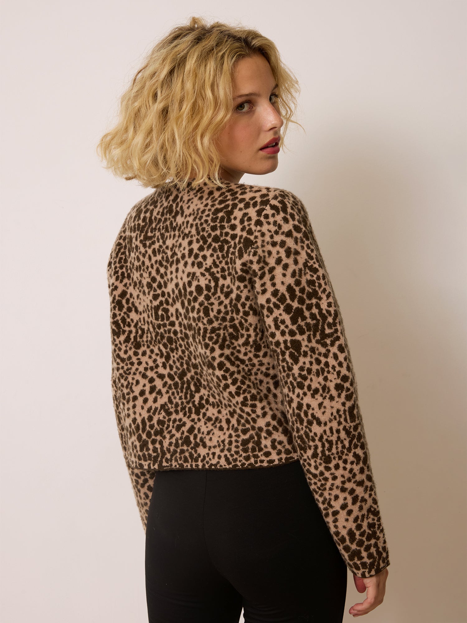 Cardigan NATHOU - JACQUARD LEOPARD