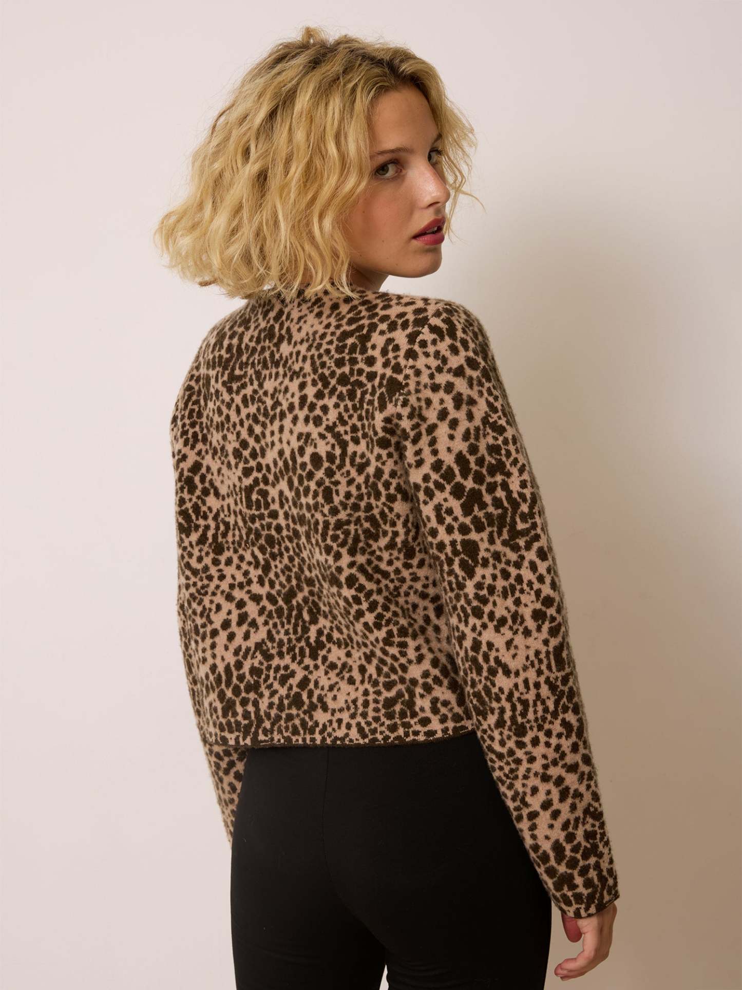 Cardigan NATHOU - JACQUARD LEOPARD