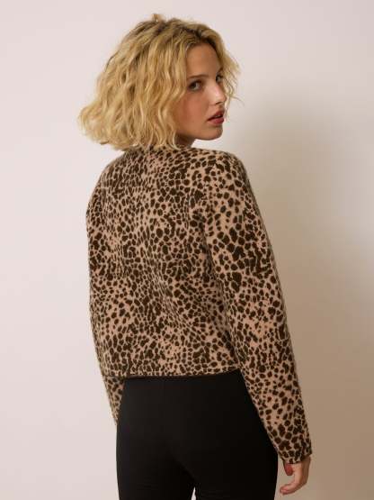 Cardigan NATHOU - JACQUARD LEOPARD