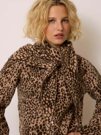 Cardigan NATHOU - JACQUARD LEOPARD