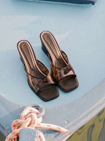 Mules NATTY - Tortoise Noir