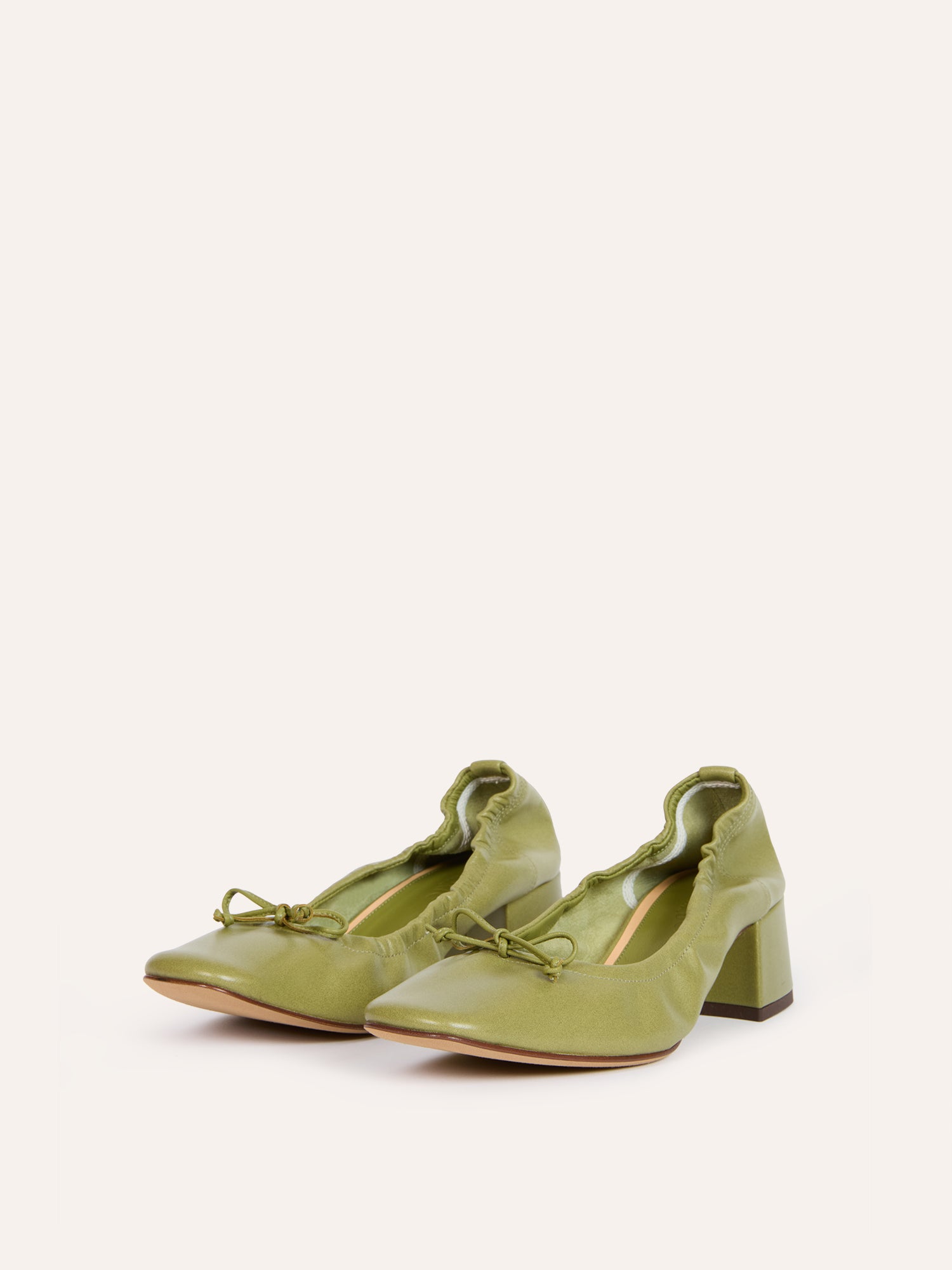 Ballerines NICOISE - CUIR OLIVE