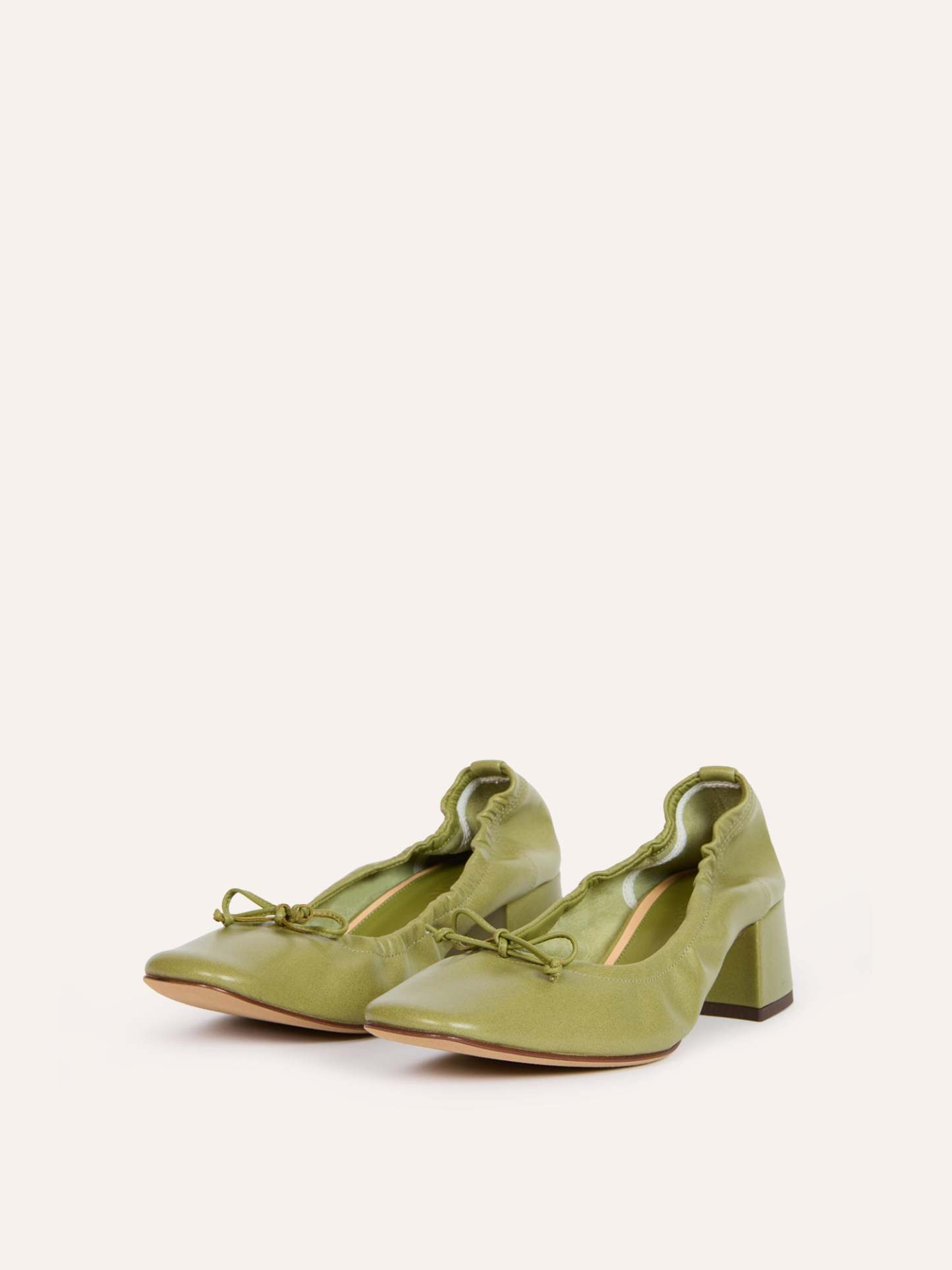 Ballerines NICOISE - CUIR OLIVE