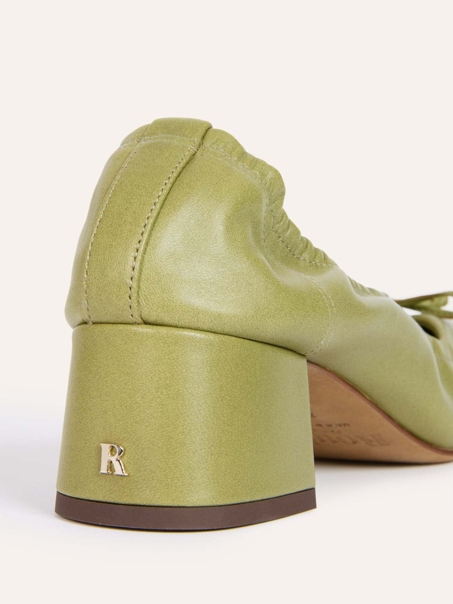 Ballerines NICOISE - CUIR OLIVE