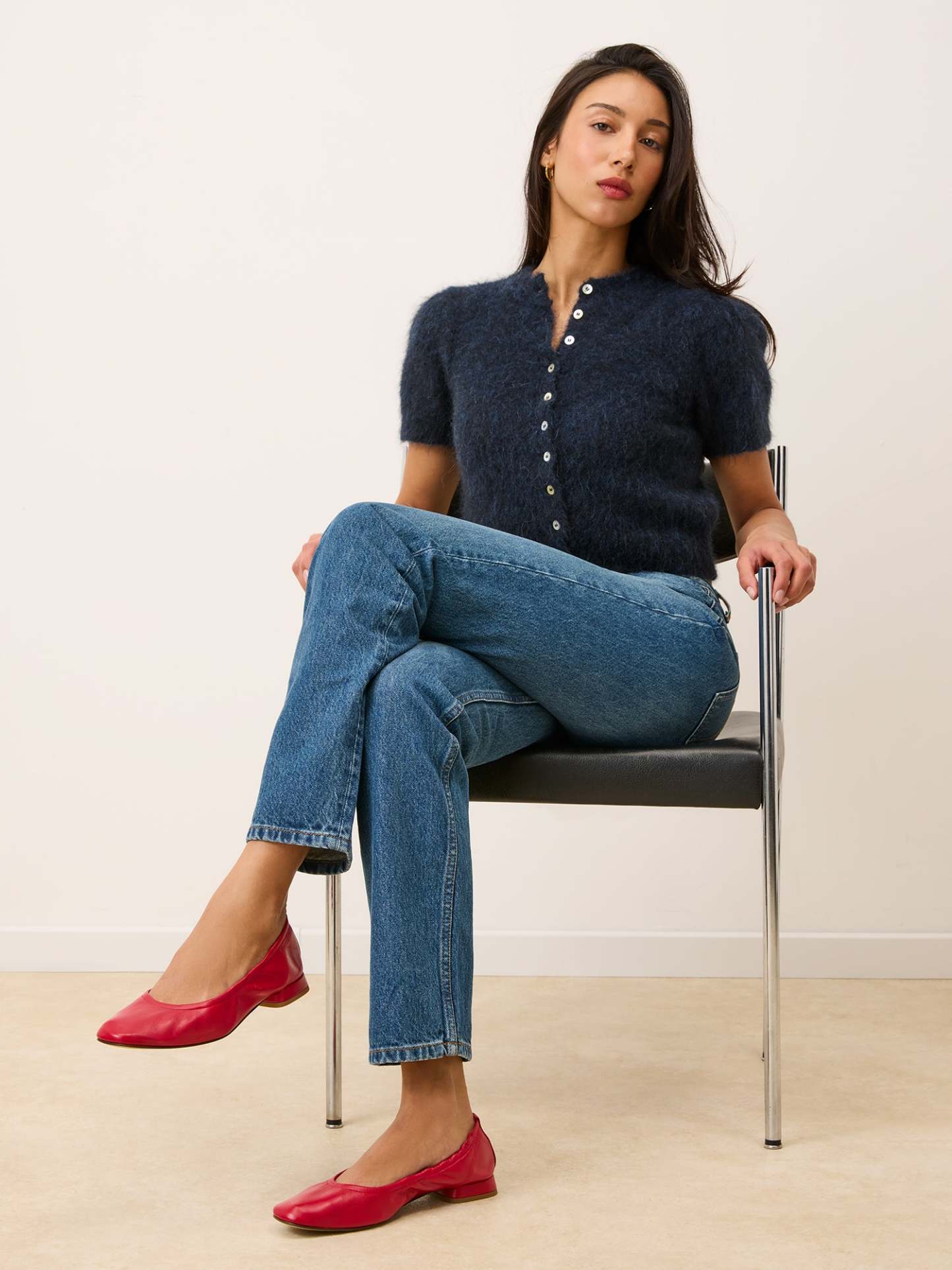 Ballerines NINA - Cuir Rouge