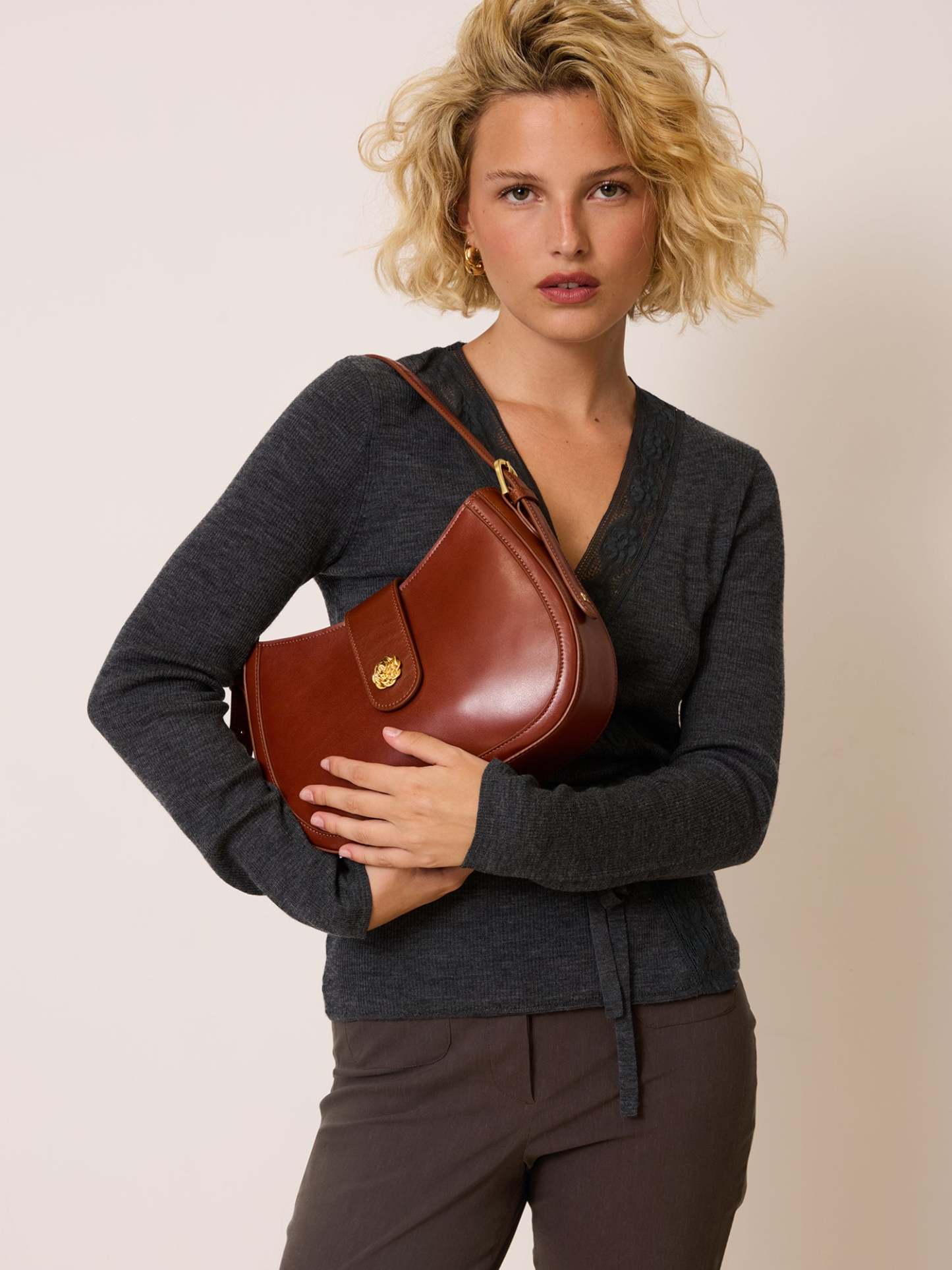 Sac GALA - Cuir Caramel