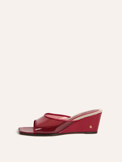 Mules NATTY - VINYLE BORDEAUX