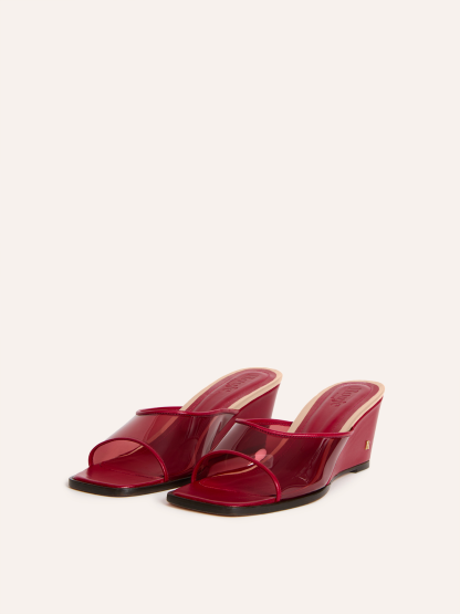 Mules NATTY - VINYLE BORDEAUX