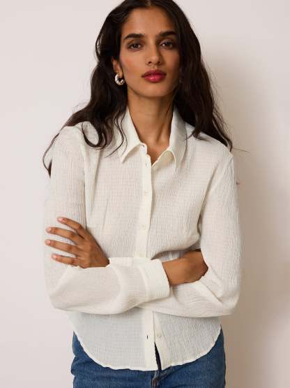 Chemise PALMYRA - CRINKLE BLANC