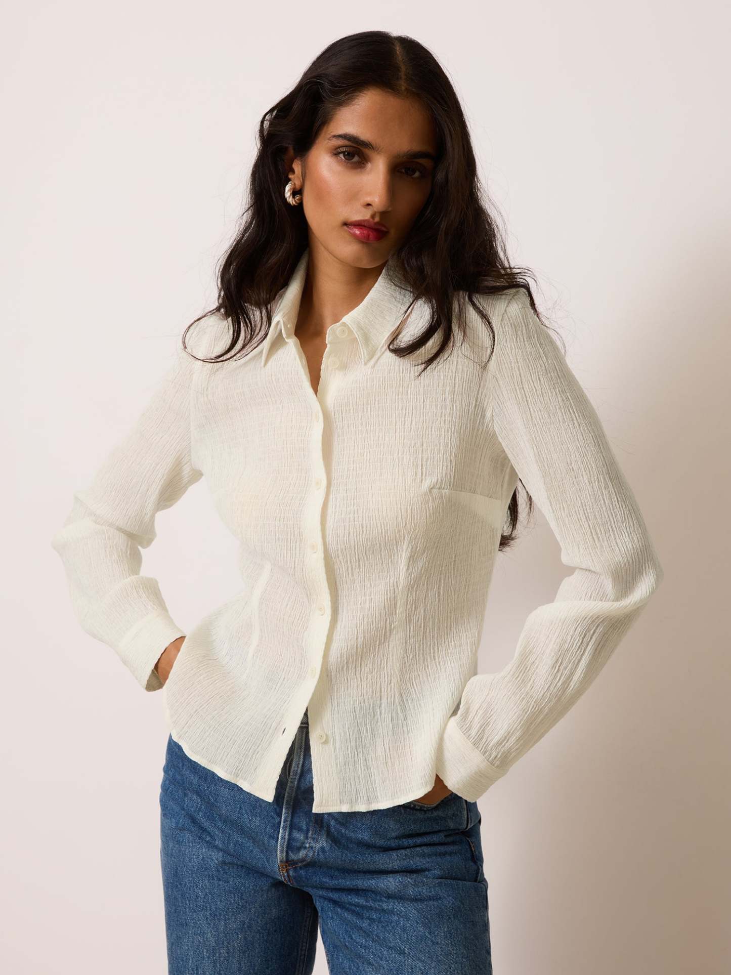 Chemise PALMYRA - CRINKLE BLANC