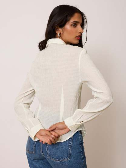 Chemise PALMYRA - CRINKLE BLANC