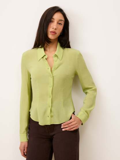 Chemise PALMYRA - MOUSSELINECRINKLE PISTACHE