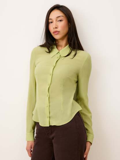 Chemise PALMYRA - MOUSSELINECRINKLE PISTACHE