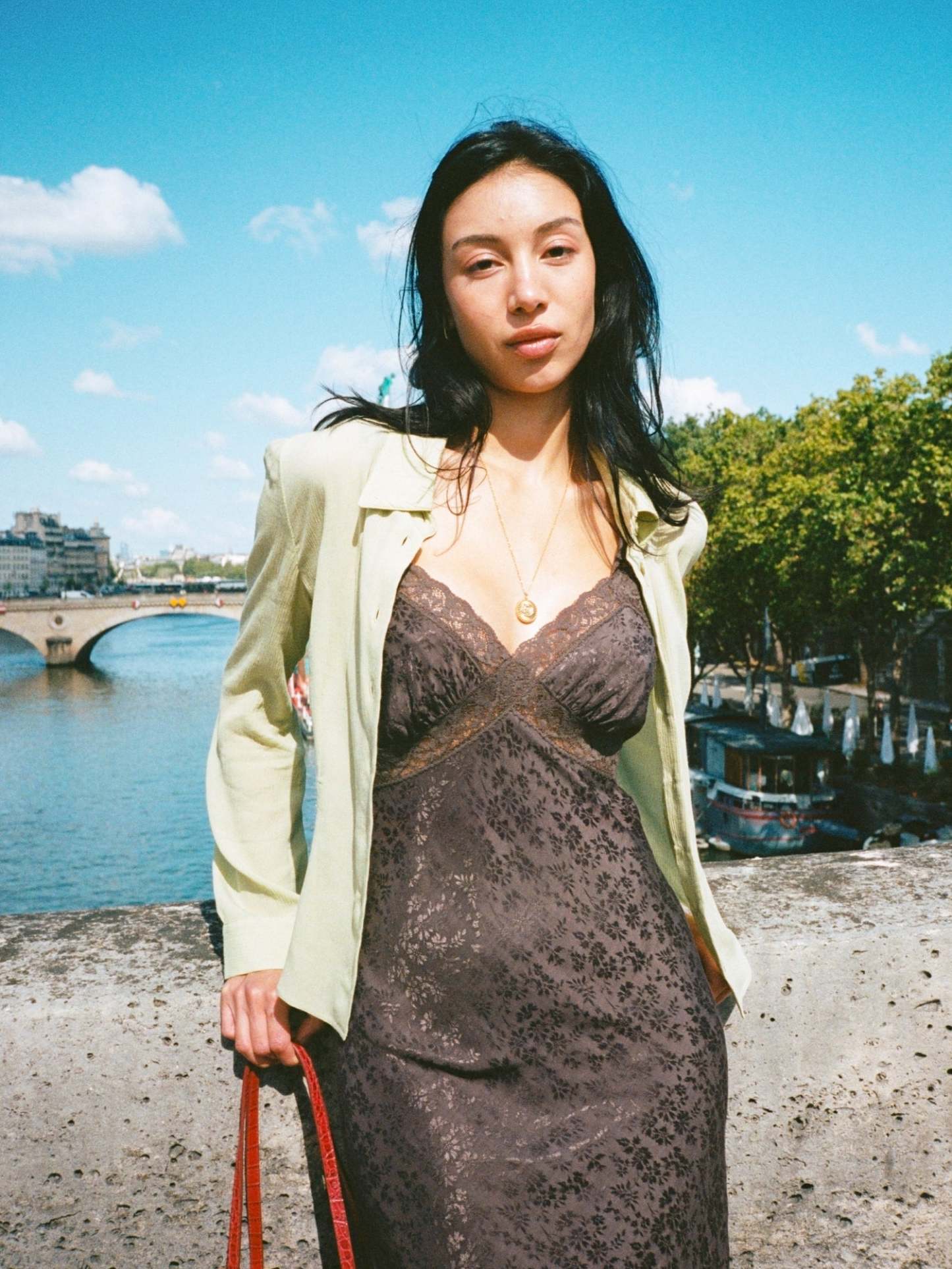 Chemise PALMYRA - MOUSSELINECRINKLE PISTACHE