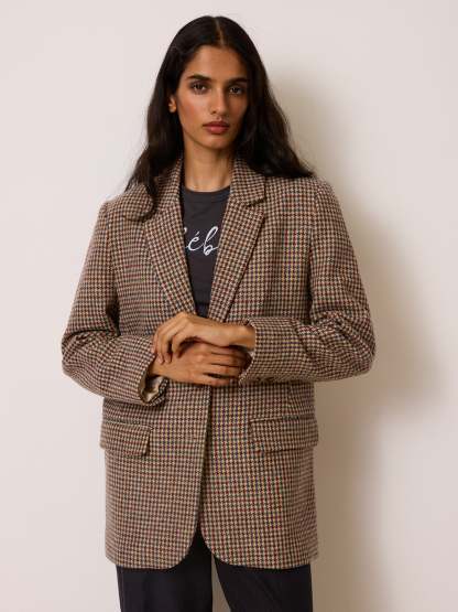 Veste JACQUES - Pied De Poule Moutarde