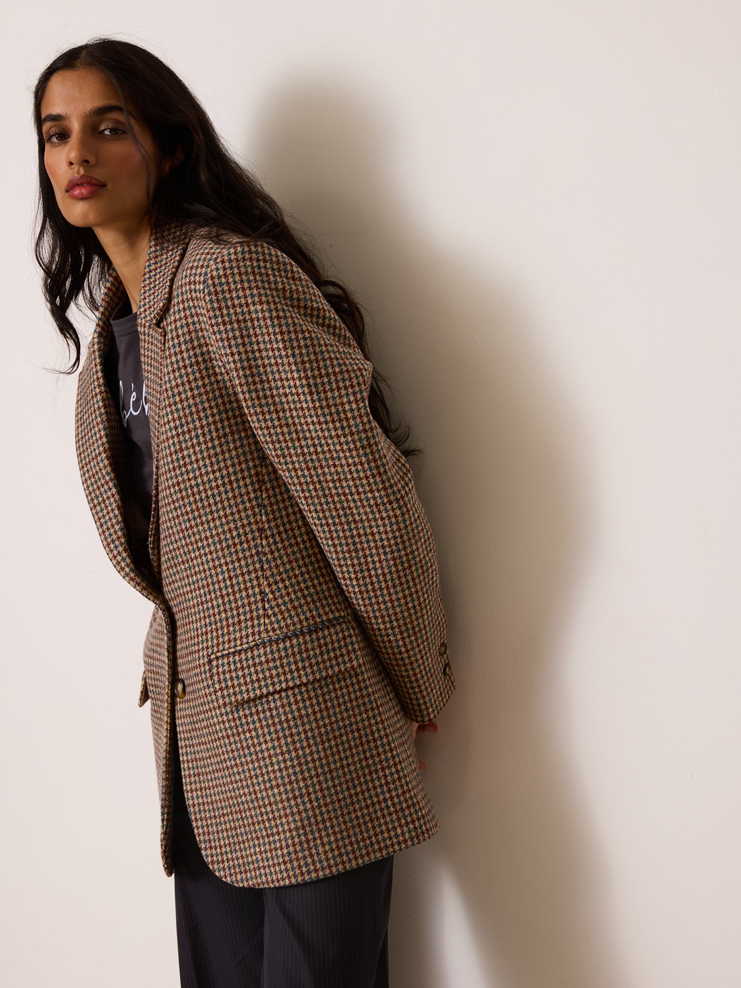 Veste JACQUES - Pied De Poule Moutarde