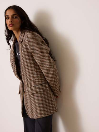 Veste JACQUES - Pied De Poule Moutarde