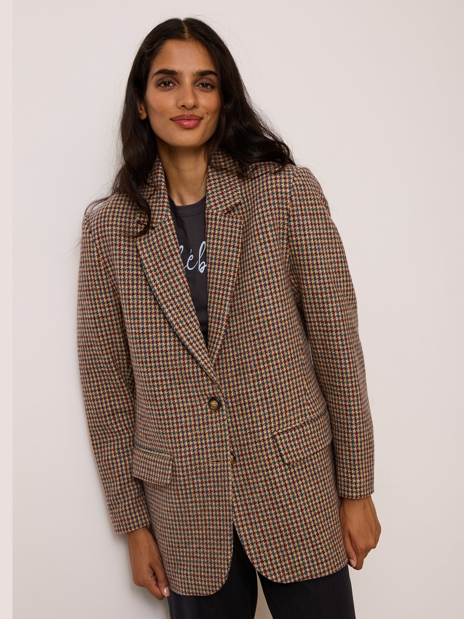 Veste JACQUES - Pied De Poule Moutarde