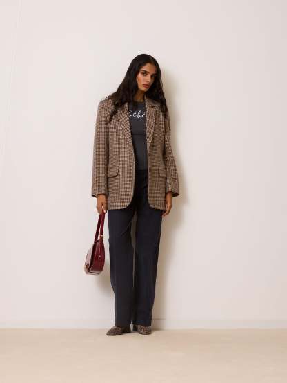 Veste JACQUES - Pied De Poule Moutarde