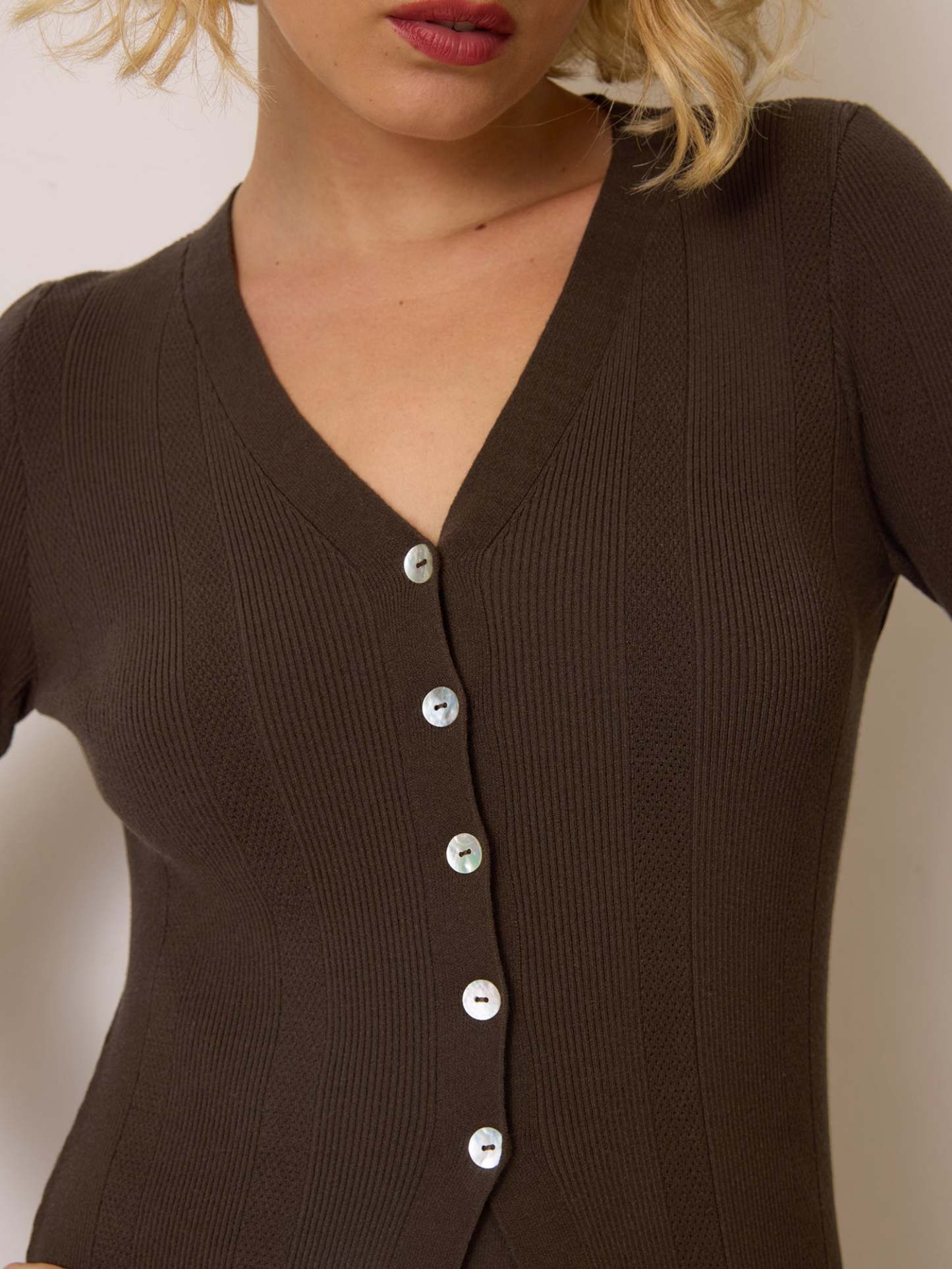 Cardigan PENNY - Uni Chocolat
