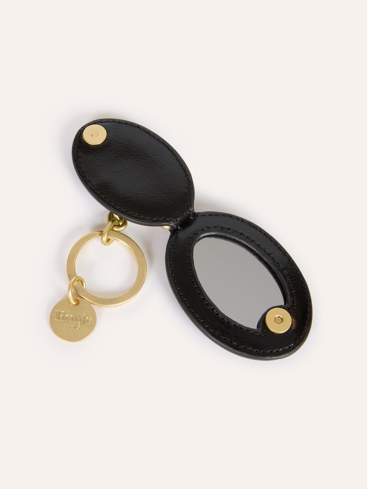Porte-clés CHARME - CUIR VIEILLI NOIR