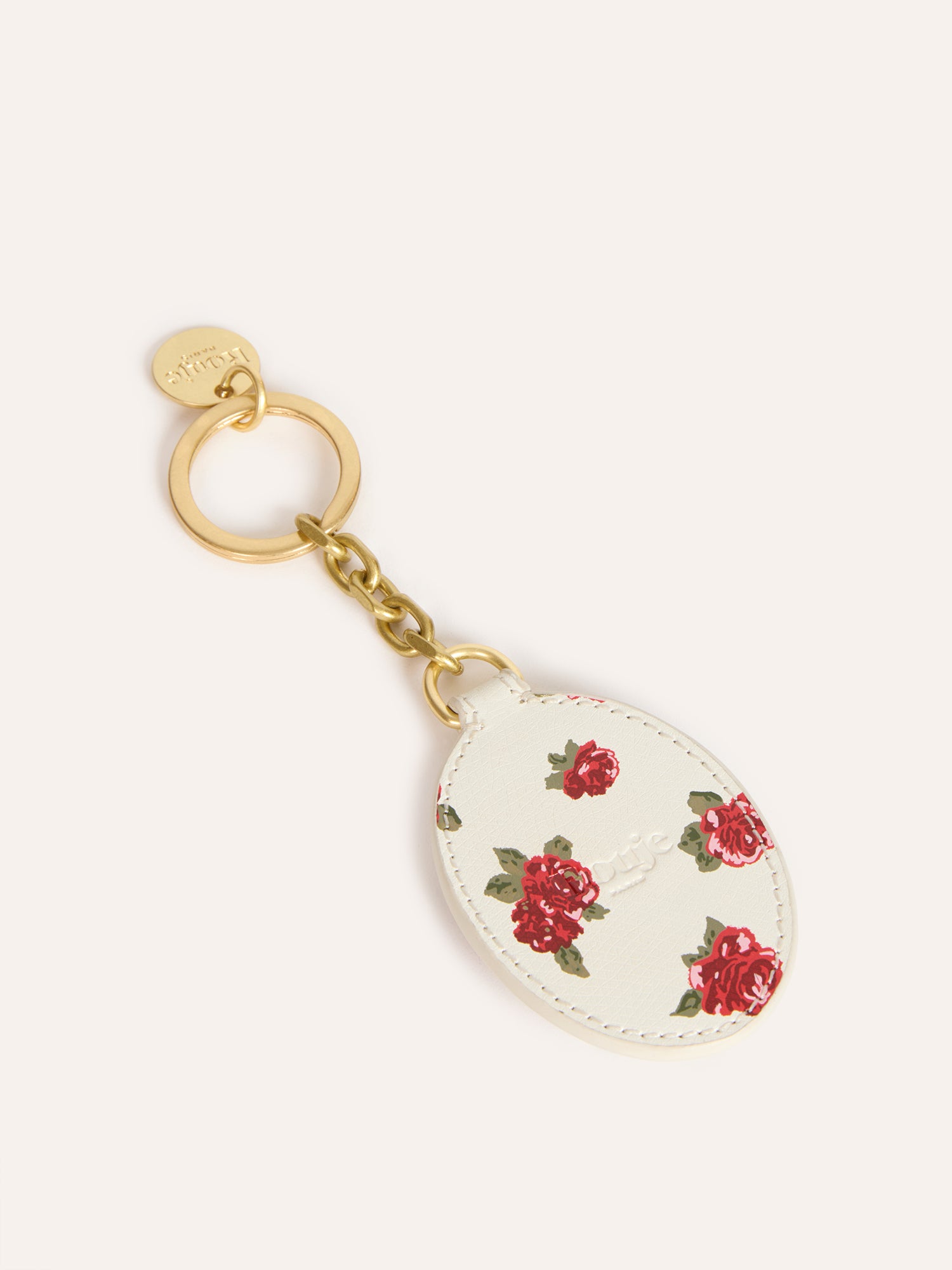 Porte-clés CHARME - FLEURS ECRU