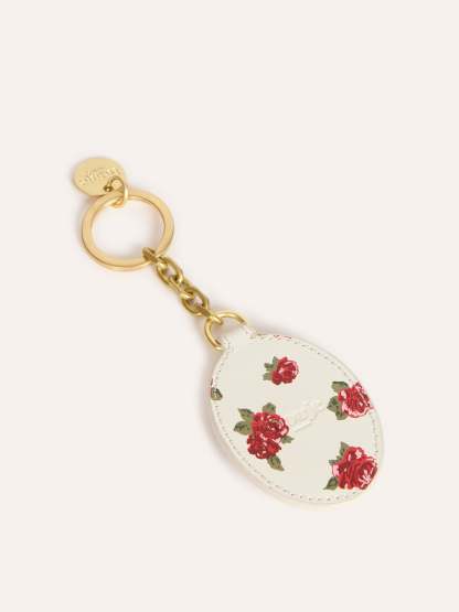 Porte-clés CHARME - FLEURS ECRU