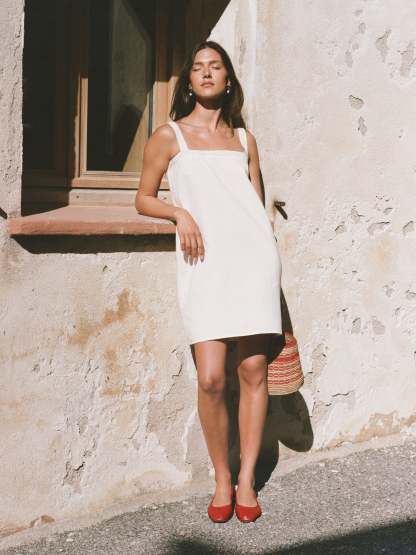 Robe RACHEL - Uni Blanc