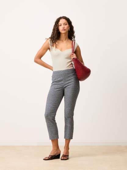 Pantalon ZOLA - Carreaux Marine