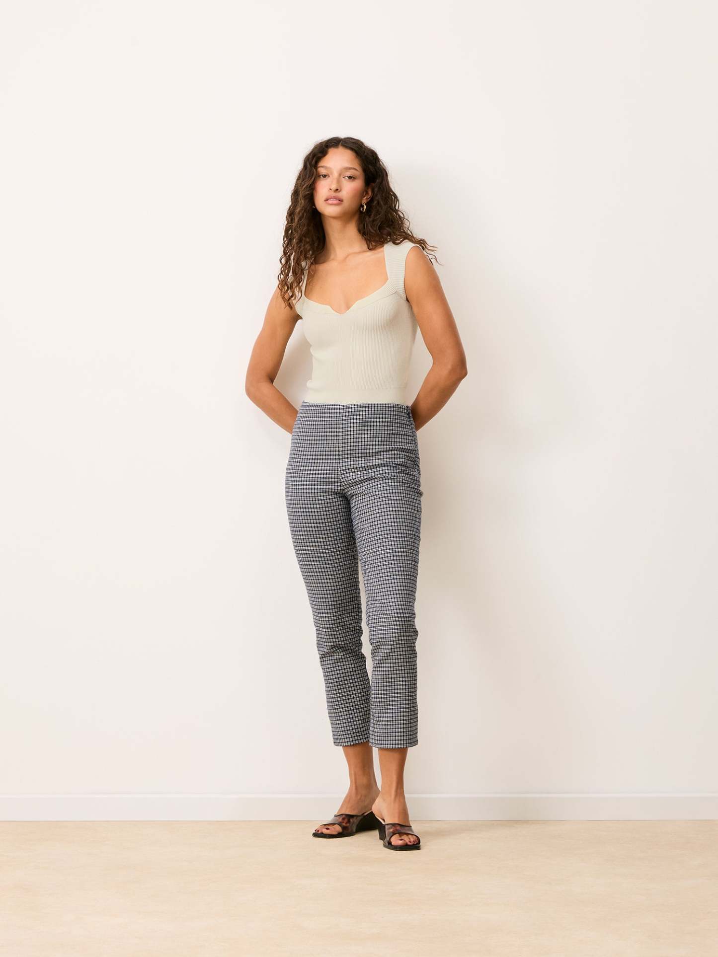 Pantalon ZOLA - Carreaux Marine