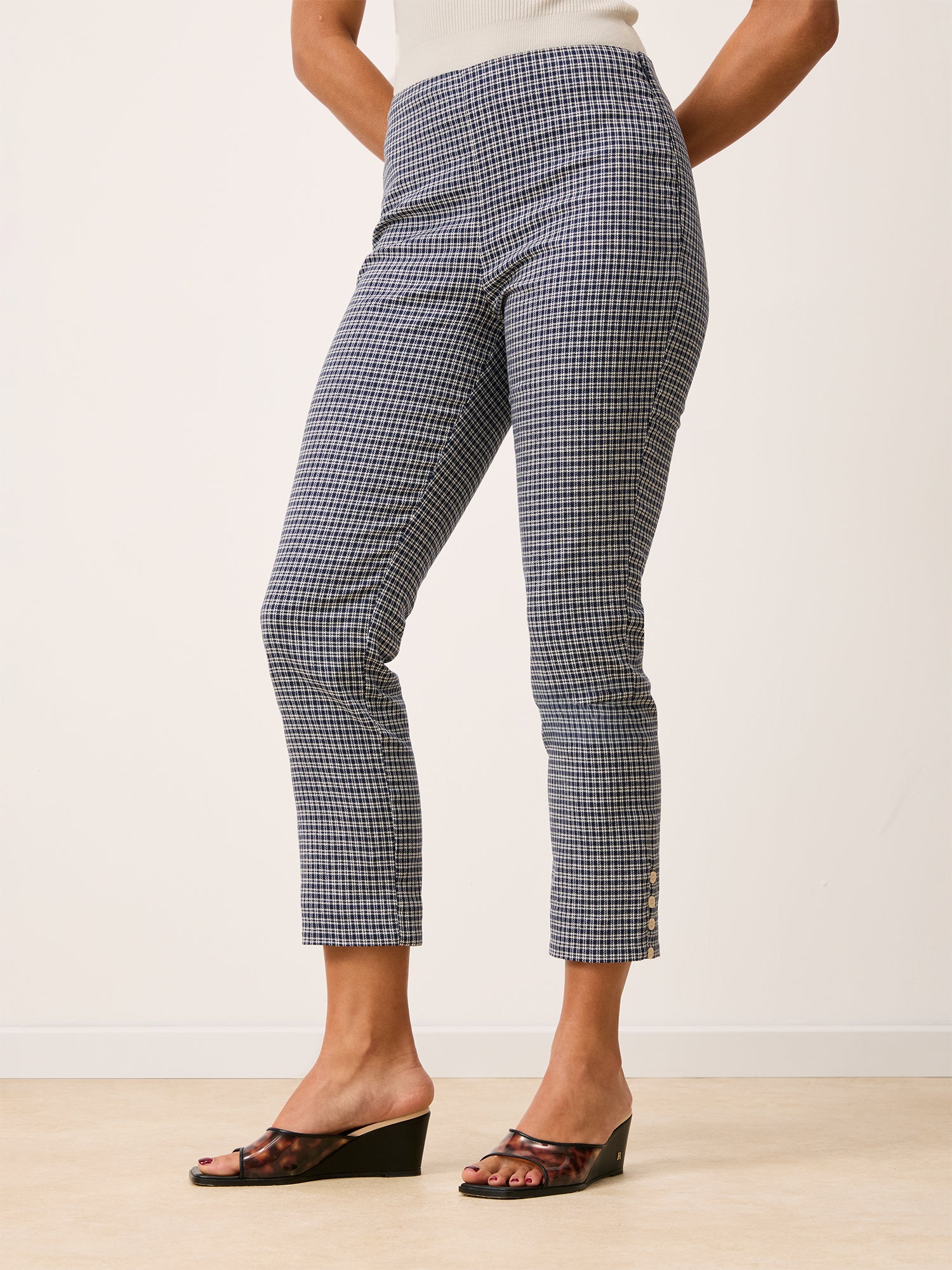 Pantalon ZOLA - Carreaux Marine