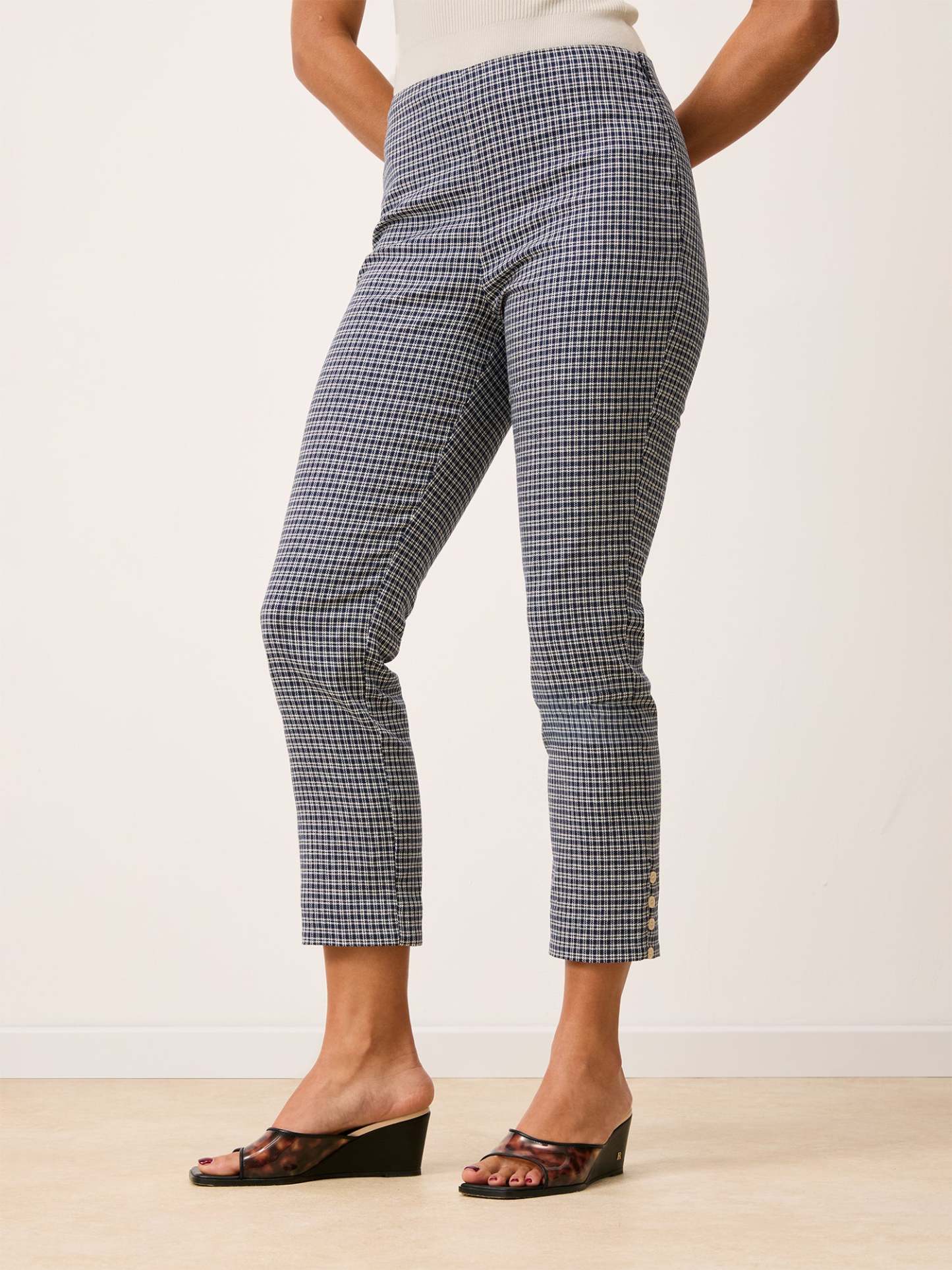 Pantalon ZOLA - Carreaux Marine