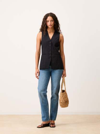 Gilet FABRICE - RAYURES NOIRES