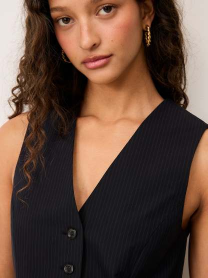 Gilet FABRICE - RAYURES NOIRES