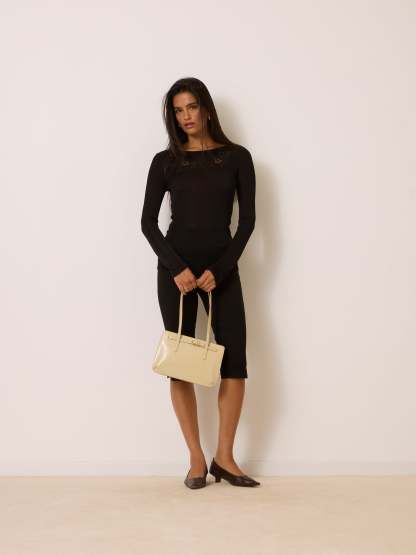 Pull RETAJ - BRODERIE  NOIR