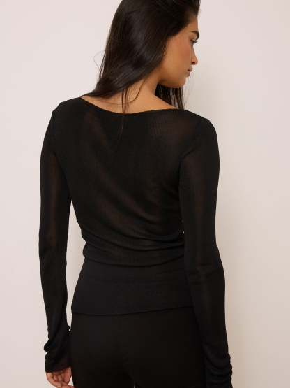 Pull RETAJ - BRODERIE  NOIR