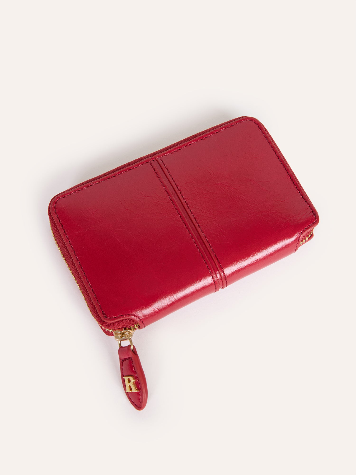Porte-Monnaie RISTRETTO - CUIR VIEILLI ROUGE