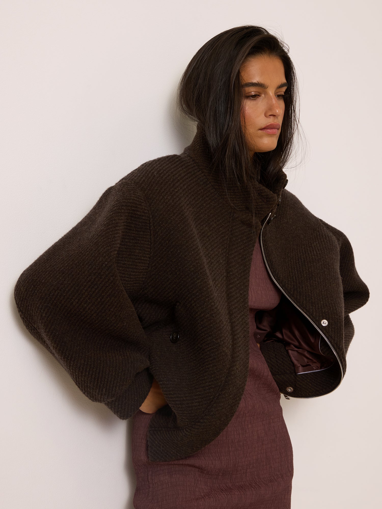 Veste ROMEO - Chevron Marron