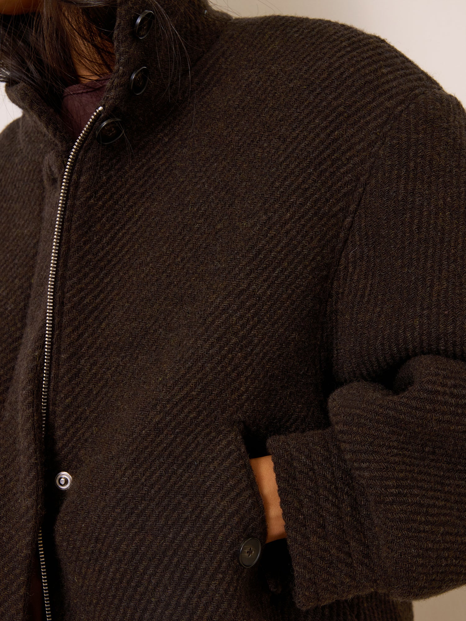 Veste ROMEO - Chevron Marron