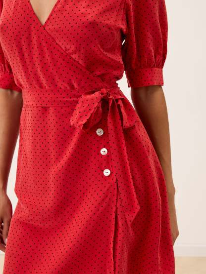 Robe ROSALINA - PLUMETIS  ROUGE