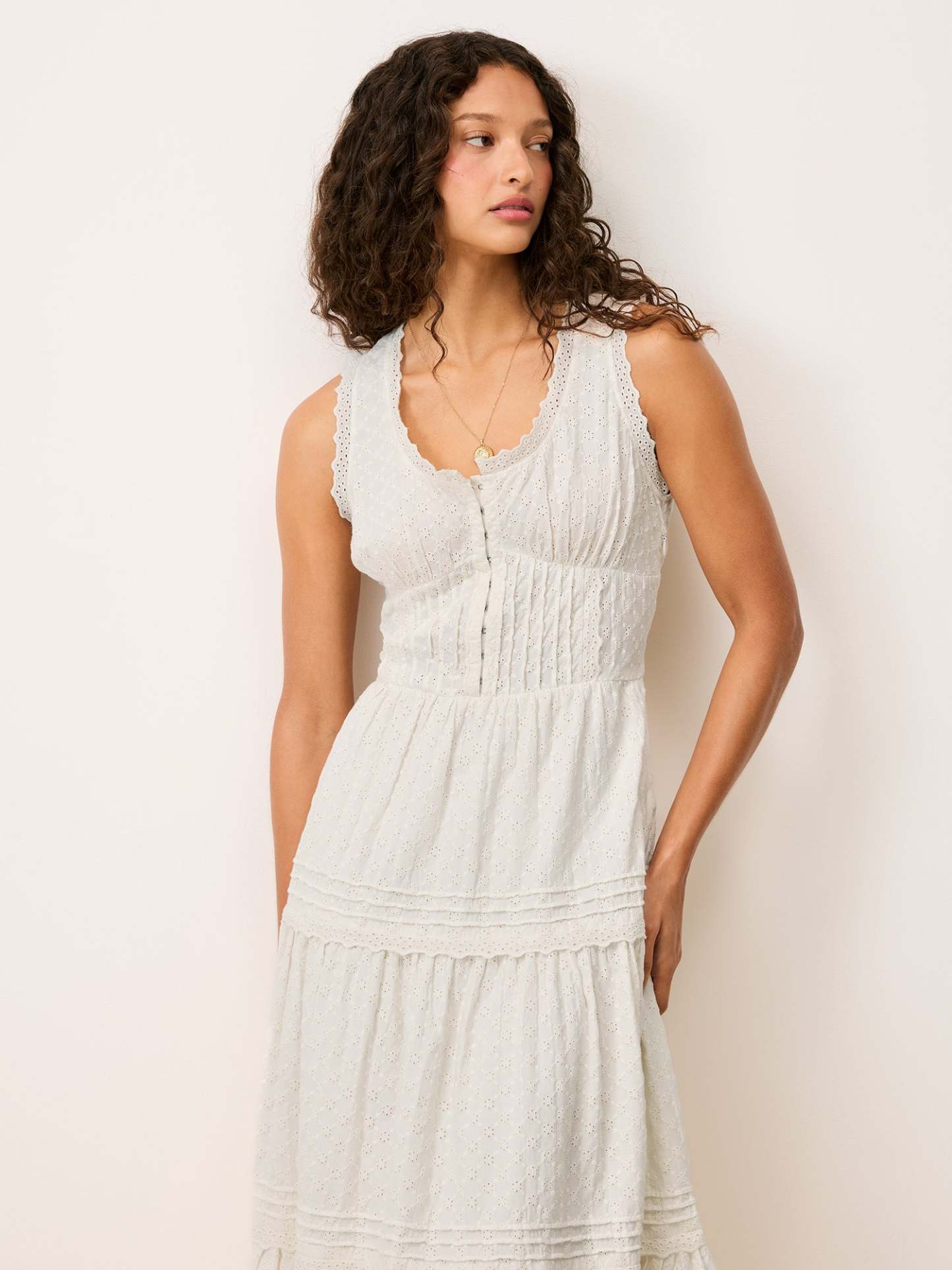 Robe ROSELENE - Broderie anglaise blanche